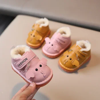 Dječja obuća za bebe i malu djecu mekani potplat, muške i ženske dječje cipele, od samta хлопковая cipele 0-1-2 godina, Zima