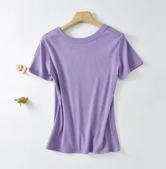 Monotono ženska t-shirt svakodnevnu boje kratkih rukava