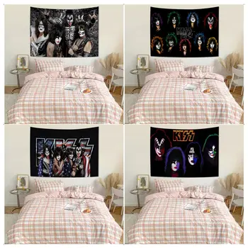 Rock grupa Kiss Viseći boem tapiserija u stilu znanstvene fantastike, home dekor za privatne sobe, zidni kućni dekor
