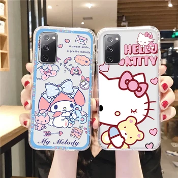 Sanrio Hello Kitty Melody Prozirna Torbica za Samsung Note 20 10 Ultra A31 A8 A14 J6 A12 A5 A70 A34 za a25 A04 A24 5G Torbica Za telefon